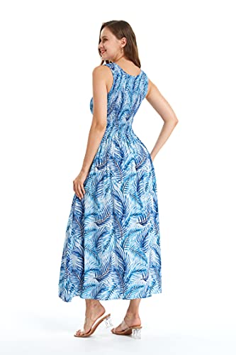Image of Hawaii Hangover Family Matching Hawaiian Clothes, Simply Blue Leaves