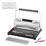VEVOR Coil Spiral Binding Machine, Manual Book Maker with Electric Binding, 46-Holes Binding 500 Sheets Punch Binder, with 100pcs 5/16'' Coil Binding Spines, for Letter Size, A4, A5