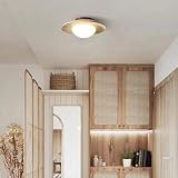 TOKTOP Naturalny żółty trawertyn żyrandol w stylu skandynawskim G4 kreatywny klosz lampy sufitowej w stylu vintage, lampa sufitowa do sypialni, kuchni, kawiarni, białe światło