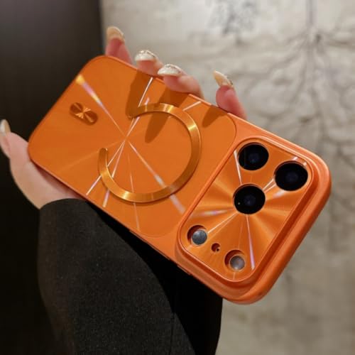Coque iPhone 13 orange laser protection antichoc magnétique robuste
