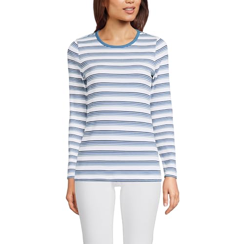 Image of Lands' End Women's Cotton Rib Knit T-Shirt