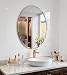 KOHROS Oval Beveled Polished Frameless Wall Mirror for Bathroom, Vanity, Bedroom (20" W x 28" H Oval)