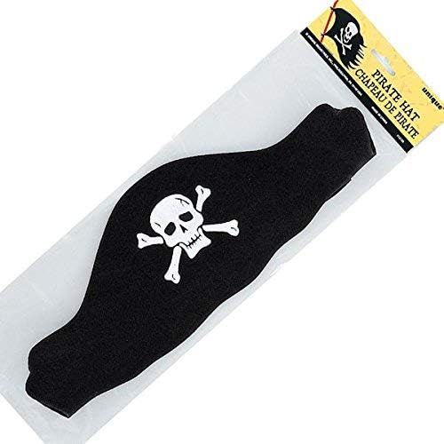 Unique Pirate Foam Hat Costume, Black