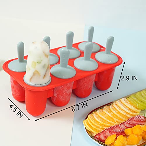 Miaowoof Homemade Popsicles Molds, Silicone Ice Popsicle Maker, Mini Popsicle Molds For Kid Toddler Baby, Ice Pop Molds With 50 Popsicle Sticks, 50 Popsicle Bags, 8 Reusable Popsicle Sticks, Funnel #TOP5