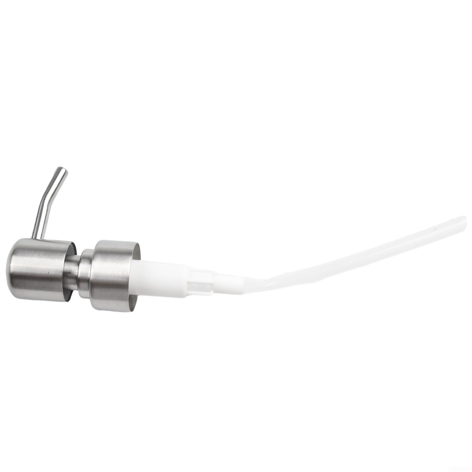 Soap Dispenser Pump Head, Stainless Steel Pump Head Replacement Replacement Lotion Pump Parts(Satin Silver)