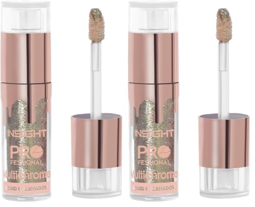 Image of INSIGHT Professional Multichrome Liquid Eyeshadow - Antique Gold | Metallic Effect | Enriched with Green Tea & Cucumber Extracts | Striking Effect| Liquid Formula | Dynamic Color Effects - 5g