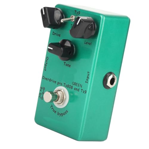 FiMix Guitar Tube Screamer Overdrive Pedal, TS808 TS9 Dual Mode, True Bypass, Green