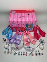 Prinzessin Schuhe Spielzeug für Mädchen - 4 Paar Schuhe und 2 Sätze Spiel-Schmuck-Boutique, Geburtstag Weihnachten Geschenke 3-6 Jahre