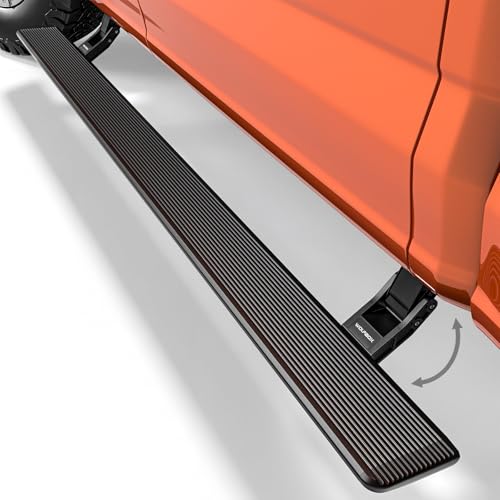 Image of WOLFBOX Power Running Boards for 2020-2022 F250 /F350 /F450 /F550 Super Duty Crew Cab, Automatic Electric Retractable Side Steps with LED Lights (Not Fit 2022 Lariat,King Ranch,Limited,Platinum)