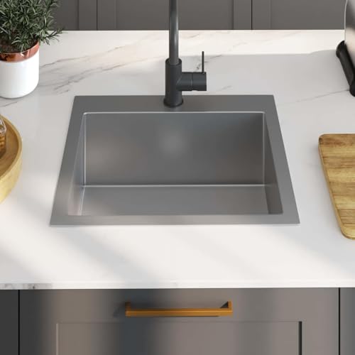 Évier évacuation en forme de X en inox résistant pour cuisine