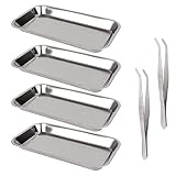 Amplia gama de usos: herramientas de perforación dental o de tatuaje, herramientas de laboratorio. Las 2 pinzas de acero inoxidable incluidas se pueden utilizar en laboratorios, dentistas, tatuajes, estantes de cocina, artículos de baño, guarniciones y otros lugares.