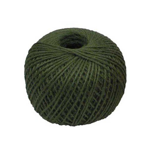 Macallen spago in filo di iuta naturale, 3 strati, lunghezza 60 m, Dark Green, 60 m