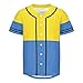 Vnurnrn Ukraine Flag Mens Baseball Button Down Jersey Hipster Hip Hop T Shirts