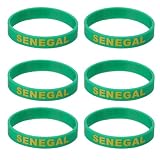 VOSAREA Bracelets en Silicone Drapeau du Sénégal 6 Pièces Confortables pour Matchs Internationaux et Jeux Sportifs