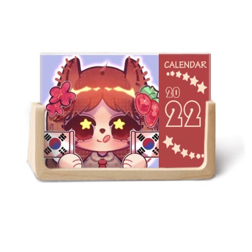 Calendrier de bureau 2022 Corée hibiscus finitions soignées pour professionnels