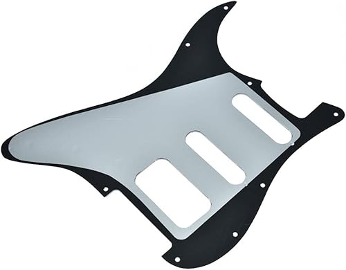 Miniatura 5 de Dopro Golpeador de guitarra Strat HSS de 11 agujeros con 2 tornillos, soporte para pastilla Humbucking para American FD Stratocaster Black Pearl