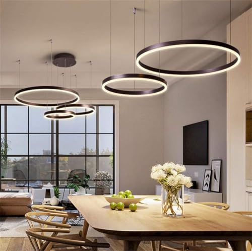 Lustre LED dimmable télécommande pour éclairage séjour chaleureux - 7