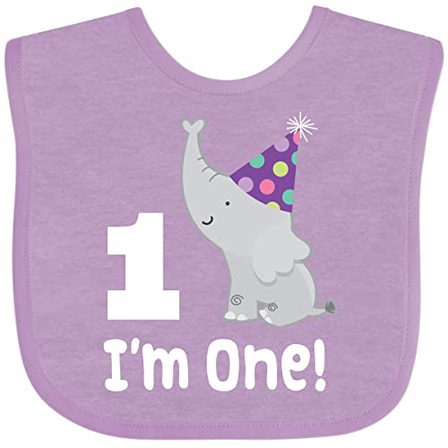 inktastic Babys 1st Birthday Elephant Zoo Animal Baby Bib