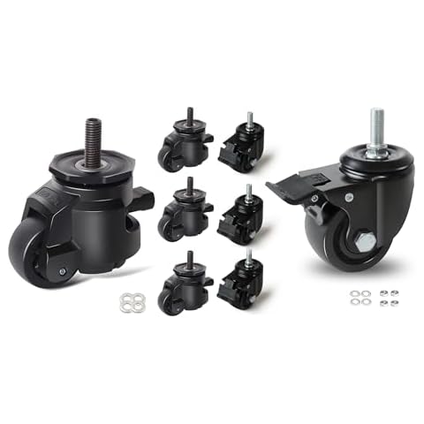 Thread Casters Set of 4 Heavy Duty,Casters for Furniture, Carts, Workbench, Toolbox, Machine Tool, Trolley Cover