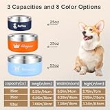 EinzigGeschenk Hundenapf Personalisiert, Personalisierte Metall Katzen- und Futternapf Hund & Wassernäpfe Mit Gravur Namen für Haustiere Geschenke, 10 Farben, 5 Größen (740 ML)