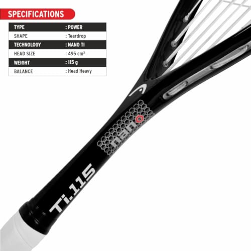 Image of Head Nano Ti. 115 Squash Racquet
