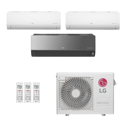 Ar-Condicionado Multi Split Inverter LG 24.000 BTUs (2x Evap HW 9.000 + 1x Evap HW Artcool 12.000) Quente/Frio 220V