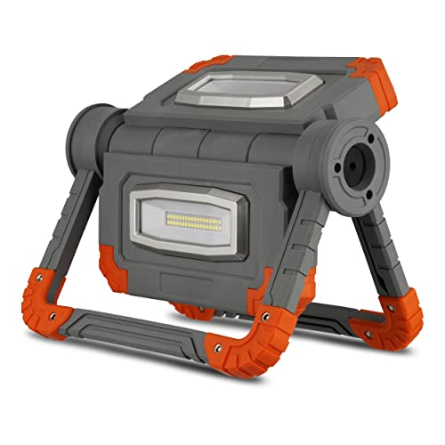 REV 2620011710 FLEX POWER, LED Arbeitsleuchte mit Akku, 2x10W, 2x900lm, IP20, grau-orange