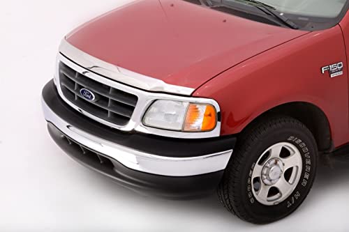Auto Ventshade [AVS] Aeroskin Hood Protector | Fits 1997 - 2003 Ford F-150 | Low Profile Deflector / Bug Shield - 1 pc., Chrome | 622012 - Thumbnail 2
