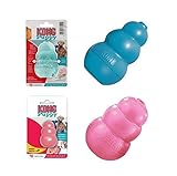 KONG Puppy - Gioco irresistibile Fatto con caucciù Naturale, Super Resistente (Medium, Azzurro)