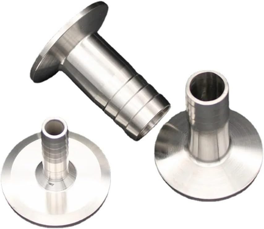 Tri Clamp Hose Barbed Adapter - SUS 304 Sanitary Fitting for 0.5/1/1.5 Inch, Durable Hose Barb Joint, 1pc(8mm x 40mm)