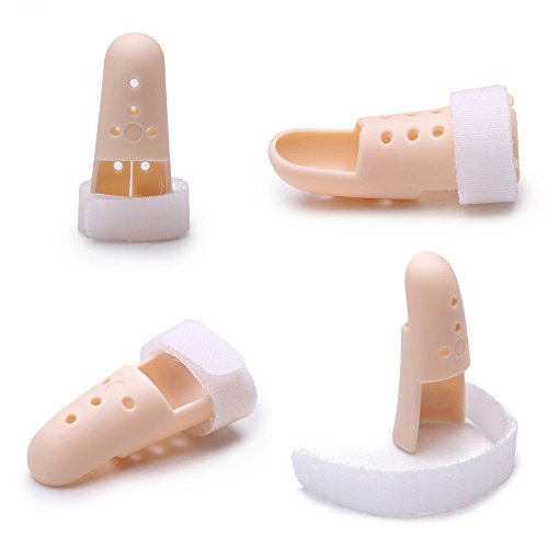 Thinvik [2 Pieces Plastic Mallet Dip Finger Support Brace Splint Joint Protection Injury -Size0 Knuckle 38-42Mm #TOP3
