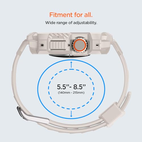 Spigen Rugged Armor Pro for Apple Watch Ultra 3/2/1 49mm Case with Band