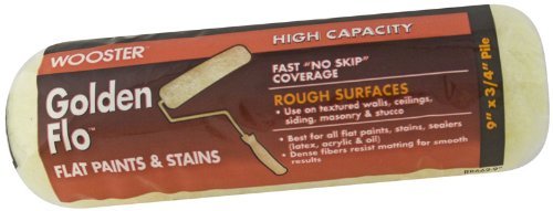 Wooster Brush RR662-9 Golden Flo Roller Cover 3/4-Inch Nap, 9-Inch Pack of 4
