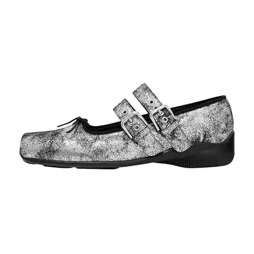 High heeled sandals Retro ballet flat shoes bowknot thick heel college style Mary Jane leather shoes for women