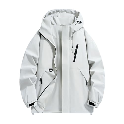 2026 Chaqueta de entretiempo para mujer Chaquetas informales para exteriores para mujer, abrigo ligero a prueba de viento para un clima versátil, ideal para senderismo, camping el día a día, caqui, L