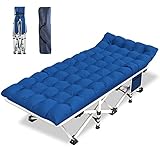 Camping cot,NESDCC COT with Comfortable Mattress Premium Fabric Cots for Sleeping 450LBS(Max Load)...