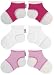 Sock Ons Classic (6-12 Months), Baby Pink, Fushcia & White, 3 Pack
