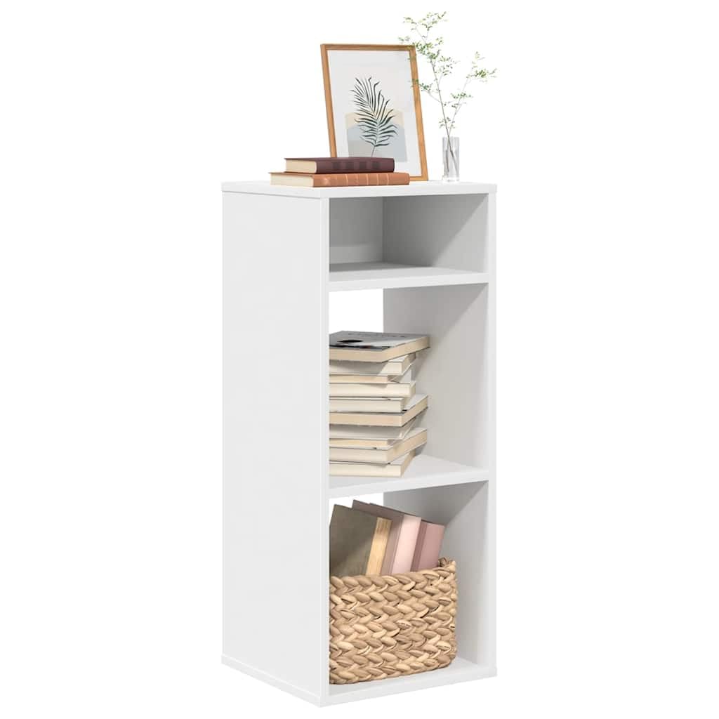Estantería de exposición y separador de espacios en madera contrachapada blanca de 80 cm