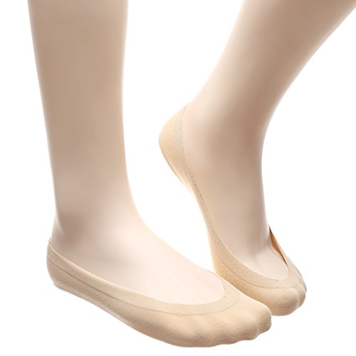 Image of MIRMARU Women's 4 Pairs Cotton Ultra Low Profile Non Slip Hidden No Show Socks.