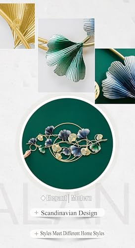 Décoration murale moderne feuilles en métal pour une ambiance chaleureuse - 4