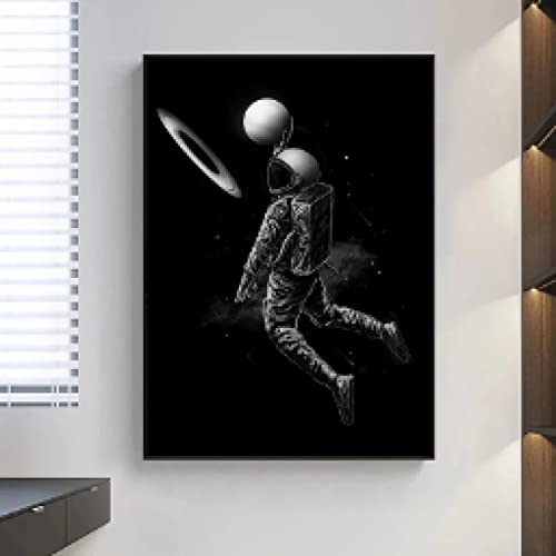 Toile astronaute basket espace : finis les murs vides avec cet art amusant