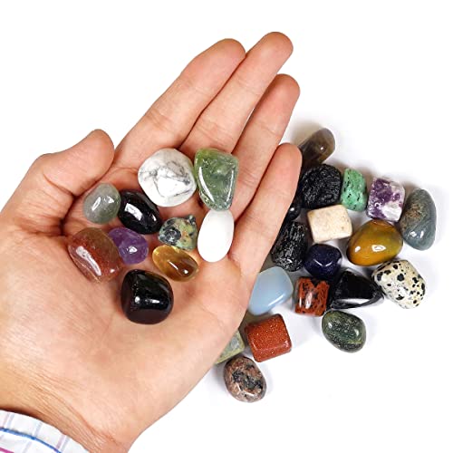 Image of Reiki Crystal Products Certified Natural Crystal Tumble Stone Kit | Multiple Crystal Stone Sets for Meditation, Reiki, Chakra & Spiritual Practices