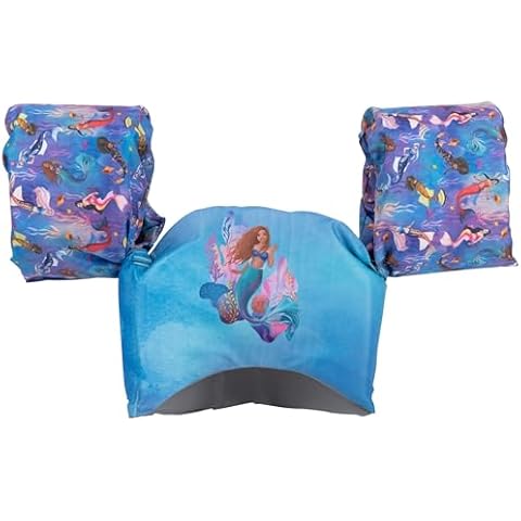 SwimWays The Little Mermaid Swim Trainer, US Coast Guard Approved Life Vest Kids Swim Vest, Arm Floaties & Life Jackets for Kids 33-55 lbs Cover