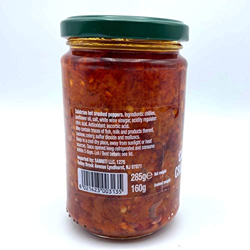 Sanniti Crushed Italian Calabrian Chili Peppers, 10 Ounce #TOP2