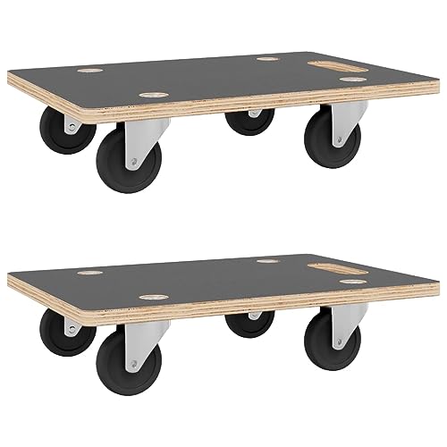 vidaXL Pedane di Trasporto 2 pz Rettangolari 80x55x11,5 cm 250 kg