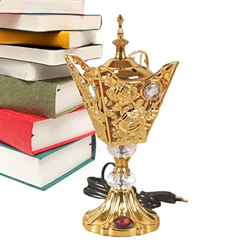 HAMAGI Porta incenso mediorientale,Bruciatore di Carbone di incenso Elettrico mediorientale - Porta incenso in Stile Arabo e mediorientale per la casa, Decorazioni per Hotel, Decorazioni