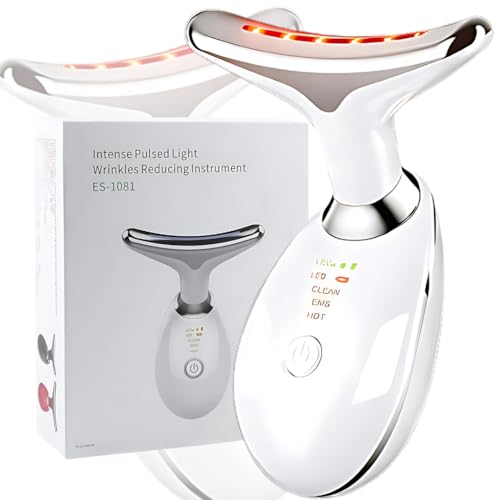 2025 New Lux Cove 7-𝗶𝗻-𝟭LED Facial Sculptor - Face Beauty Glow Facial Massager Anti-Wrinkle Facial with 3 Modes 45°C for SkinTightening & Neck Lifting EMS Massage Face Toning Firming Device