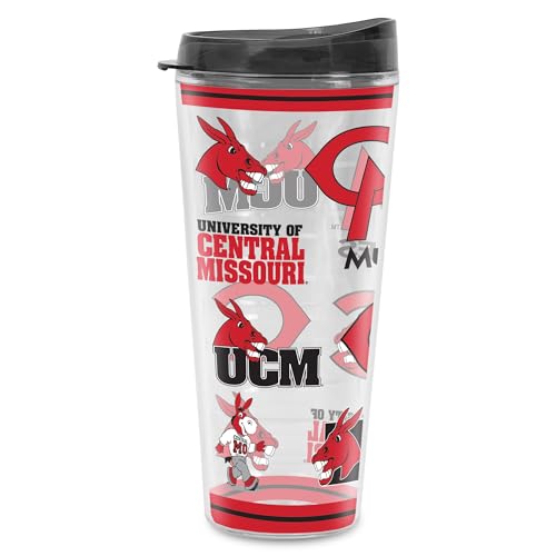 Rico Industries NCAA Central Missouri Mules Double Wall 16oz Tritan Tumbler