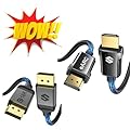 Silkland DisplayPort 2.1 Cable 6.6FT + 8K HDMI ARC/eARC Cable 6.6FT
