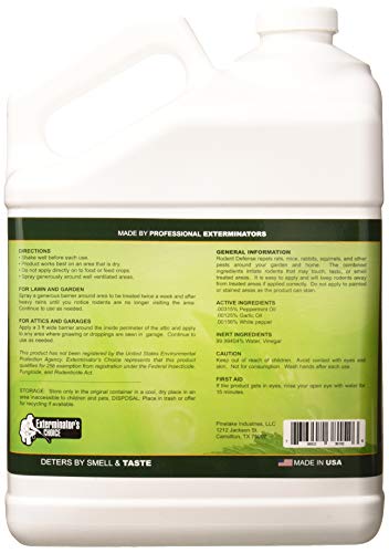 All Natural Rodent Defense Spray –Effective Repellent For Mice, Rats, Squirrels,Rabbits,Gophers, Raccoons&Most Small Animals -Outdoor &Indoor Mouse Deterrent For The Garden,Garage,Trash Cans - Thumbnail 2